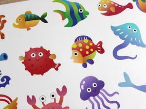 Roztomilé barevné rybičky arch 130 x 129 cm
