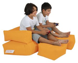Atelier del Sofa Zahradní sedací vak Kids Double Seat Pouf - Orange, Oranžová