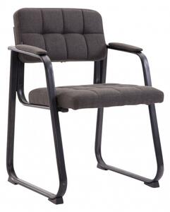 Jídelní / konferenční židle Kalibra podnož černá / látkový potah, tmavě šedá