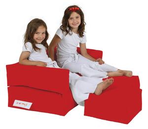 Atelier del Sofa Zahradní sedací vak Kids Double Seat Pouf - Red, Červená