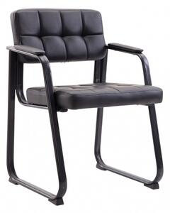 Jídelní / konferenční židle Kalibra podnož černá / syntetická kůže, černá