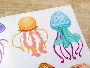 Barevné medúzy arch 45 x 35 cm