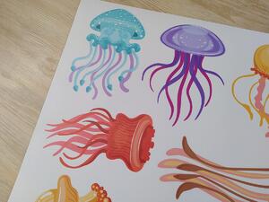 Barevné medúzy arch 45 x 35 cm