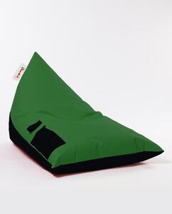 Atelier del Sofa Zahradní sedací vak Pyramid Large Double Color Bed Pouf - Green, Zelená, Černá