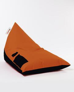 Atelier del Sofa Zahradní sedací vak Pyramid Large Double Color Bed Pouf - Orange, Oranžová