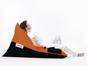 Atelier del Sofa Zahradní sedací vak Pyramid Large Double Color Bed Pouf - Orange, Oranžová