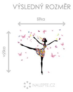 Tančící květinová dívka arch 70 x 48 cm
