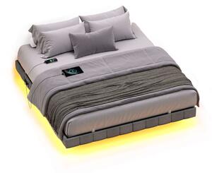 Manželská postel s LED podsvícením 160x200 cm RMBB35165G101