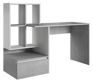 Levný PC stůl Porto 2, beton/bílý