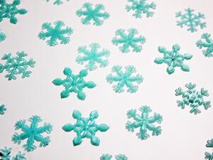 Svíticí sněhové vločky modré 50 ks 50 ks 3 x 3 cm