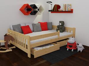 Vomaks Dětská postel DP 022 XL se zábranou Rozměr: 140 x 200 cm, Barva: barva růžová