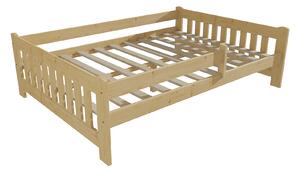 Vomaks Dětská postel DP 022 XL se zábranou Rozměr: 120 x 200 cm, Barva: moření ořech