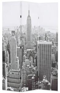 Skládací paraván 120 x 170 cm New York by Day černobílý