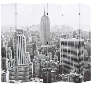 Skládací paraván 228 x 170 cm New York by Day černobílý
