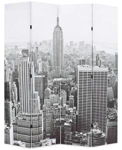 Skládací paraván 160 x 170 cm Denní New York černobílý