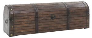 Úložná truhla z masivního dřeva vintage styl 120 x 30 x 40 cm