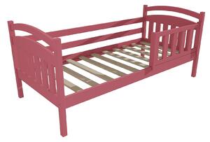 Vomaks Dětská postel DP 001 se zábranou Rozměr: 80 x 160 cm, Barva: barva růžová