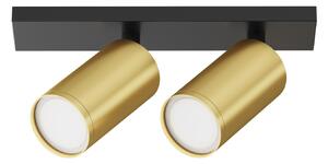 Maytoni Moderní stropní svítidlo FOCUS S, v. 12 cm, 2xGU10 Barva: Černá/zlatá