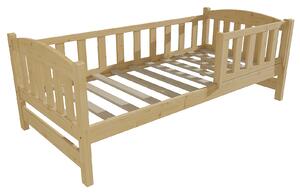 Vomaks Dětská postel DP 002 se zábranou Rozměr: 70 x 160 cm, Barva: surové dřevo