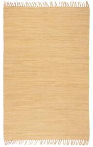 Ručně tkaný koberec Chindi bavlna 80 x 160 cm béžový