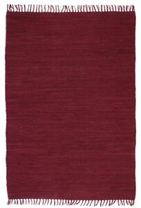Ručně tkaný koberec Chindi bavlna 80 x 160 cm vínový