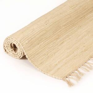 Ručně tkaný koberec Chindi bavlna 80 x 160 cm krémový