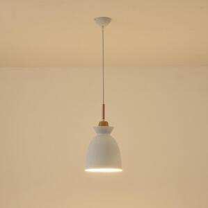 Lustr na lanku SIMPLO 1xE27/15W/230V bílá pr. 19,5 cm