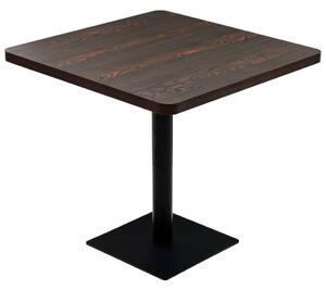 Bistro stůl MDF a ocel čtvercový 80 x 80 x 75 cm
