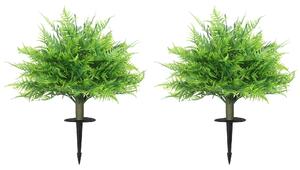 HOMCOM 2ks umělých kapradin Boston, 60 cm – realistické rostliny do obývacího pokoje, ložnice, zahrady, kanceláře | Aosom