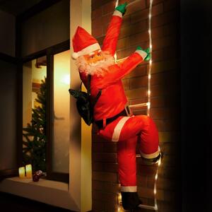 Vánoční dekorace - Santa Claus na žebříku 120 LED