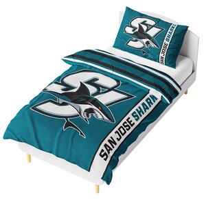 Mikroplyšové povlečení NHL San Jose Sharks Belt 140x200/70x90 cm