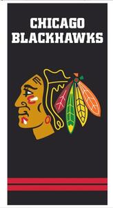 Osuška NHL Chicago Blackhawks black 70x140 cm