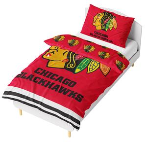 Mikroplyšové povlečení NHL Chicago Blackhawks 140x200/70x90 cm
