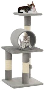 Škrabadlo pro kočky se sisalovými sloupky 65 cm šedé