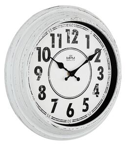 Designové plastové hodiny bílé MPM Retrospect
