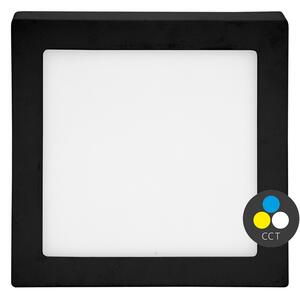 Ecolite Černý LED panel RAFA2 25W 30cm CCT IP20 přisazený LED-CSQ-CCT/25W/CR