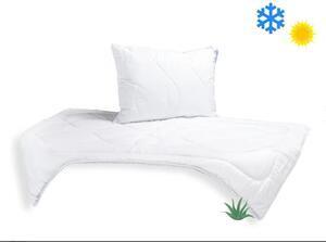 SET Přikrývka Aloe Vera 140x200cm celoroční 850g + Polštář UNICO AloeVera 70x90cm 900g
