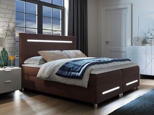 Kontinentální postel Trunida LED, Rozměr postele: 140x200, Barva:: ekokůže Soft 017 (bílá) Mirjan24 5903211191305