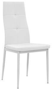 Jídelní židle 2 ks bílé umělá kůže