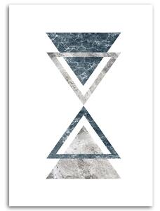 Obraz na plátně Abstraktní s mramorovými trojúhelníky Rozměry: 40 x 60 cm