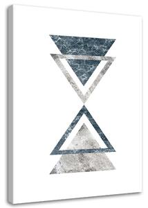 Obraz na plátně Abstraktní s mramorovými trojúhelníky Rozměry: 40 x 60 cm
