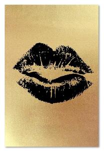 Obraz na plátně Zlatá vášnivá ústa Rozměry: 40 x 60 cm