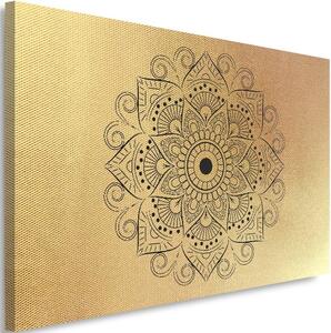 Obraz na plátně Zlatý geometrický motiv mandaly Velikost: 60 x 40 cm, Provedení: Obraz na plátně