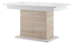 Szynaka Jídelní rozkládací stůl Star 03 s úložným prostorem 140/210 cm dub Sonoma/bílý