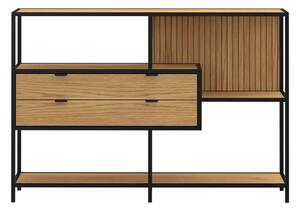Actona Knihovna Seaford III 114 cm dub divoký/černá