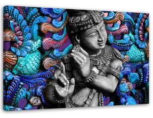 Obraz na plátně Buddha na mozaikovém pozadí Rozměry: 60 x 40 cm
