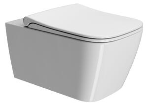 Sapho, NUBES závěsná WC mísa, Swirlflush, 55x36 cm, bílá ExtraGlaze