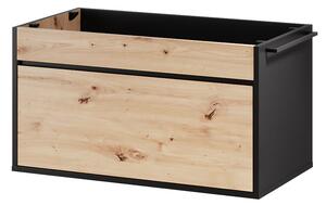 Szynaka Závěsná skříňka pod umyvadlo Mossa 58 80 cm dub Artisan/černá