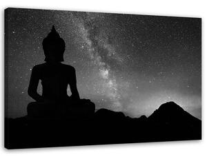 Obraz na plátně Buddha a hvězdná obloha Rozměry: 60 x 40 cm