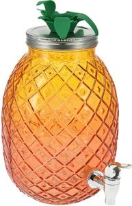 EH Nápojový dávkovač skleněný 4,5 l, oranžová